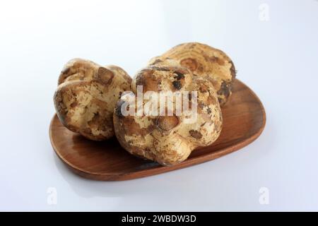 Yam Bean or Jicama, Known as bengkoang in Indonesia. Can Be Eat Raw or Cooked, Popular for Make Up Industries Stock Photo