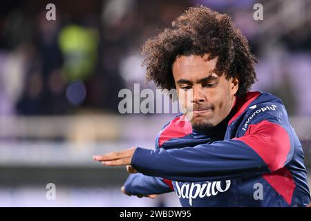 Florence, Italy. 09th Jan, 2024. Bologna FC's forward Joshua Zirkzee during ACF Fiorentina vs Bologna FC, Italian football Coppa Italia match in Florence, Italy, January 09 2024 Credit: Independent Photo Agency/Alamy Live News Stock Photo