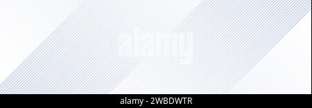 Light blue diagonal gradient lines footer background. Abstract oblique stripes wallpaper. Wide geometric universal header. Vector tech backdrop for flyer, poster, banner, brochure, booklet, footer Stock Vector