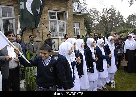 COPENHAGEN /DENMARK- Pakistani childres and people from Pakistani cummunity at Pakistan Day Celebration at Pakistan embassy         23 Marchi 2014  (Photo by Francis  Dean/Deanpictures) Stock Photo