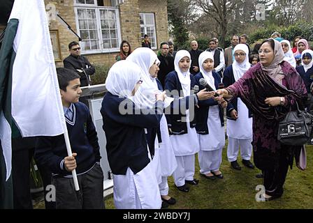 COPENHAGEN /DENMARK- Pakistani childres and people from Pakistani cummunity at Pakistan Day Celebration at Pakistan embassy         23 Marchi 2014  (Photo by Francis  Dean/Deanpictures) Stock Photo