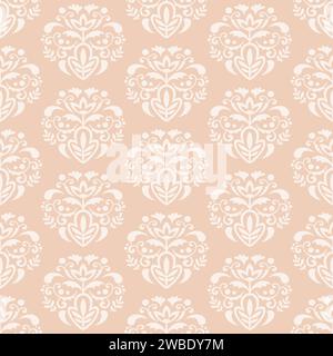 Floral seamless pattern. Damask print background Stock Vector