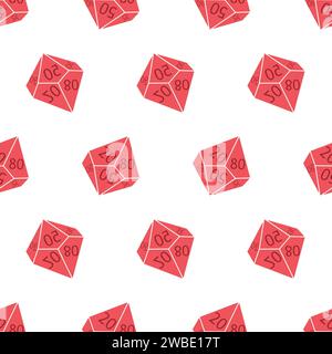 Seamless pattern with d10 dices vector illustration Stock Vector