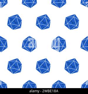 Seamless pattern with d20 dices vector illustration Stock Vector