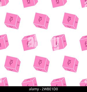 Seamless pattern with d8 dices vector illustration Stock Vector
