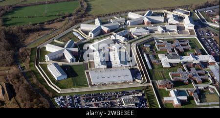 aerial view of HMP Featherstone Stock Photo