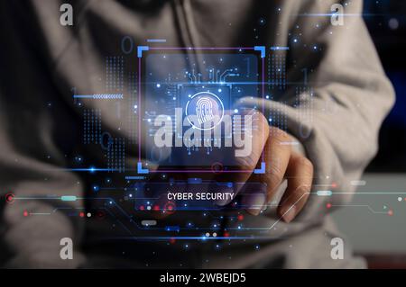 Keypad, cyber shield, lock, technology security system. Digital link. Cyber security with advanced technology. Stock Photo