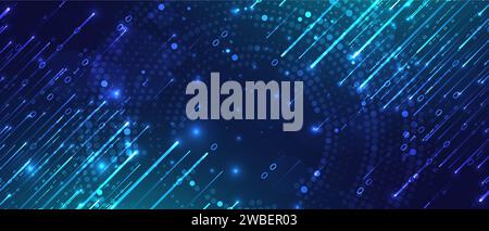 Information data technology background. Hand drawn vector Stock Vector