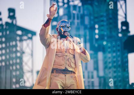 Milan, Italy. 27th July, 2023. The Weeknd is performing live during the After Hours Til Dawn Tour at Ippodromo SNAI La Maura in Milan, Italy, on July 27, 2023. (Photo by Alessandro Bremec/NurPhoto) Credit: NurPhoto SRL/Alamy Live News Stock Photo