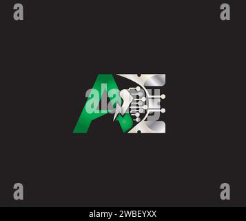 Alphabet AE logo design, Creative vector logo icon design concept for ...
