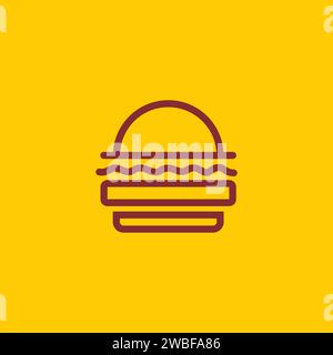 Burger logo Icon Simple. burger vector illustration Stock Vector