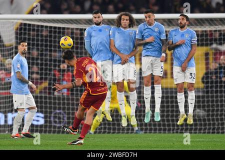 Rome, Italy. 10th Jan, 2024. Paulo Dybala of AS Roma during the Italy cup football match between SS Lazio and AS Roma at Olimpico stadium in Rome (Italy), January 10th, 2024. Credit: Insidefoto di andrea staccioli/Alamy Live News Stock Photo