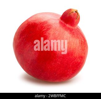 pomegranate path isolated on white Stock Photo