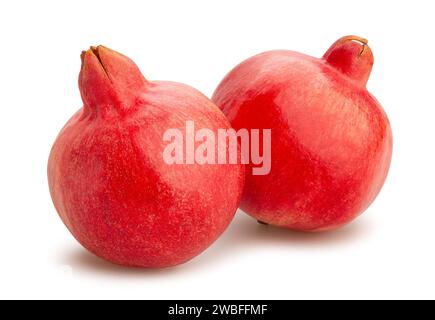 pomegranate path isolated on white Stock Photo