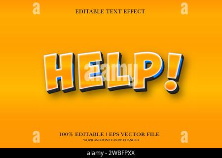 Help! editable 3d text effect for vector illustration Stock Vector