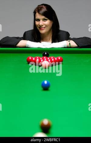 Michaela Tabb, professional snooker & pool referee Stock Photo - Alamy