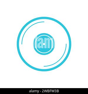 Vinyl record icon. From blue icon set. Stock Vector