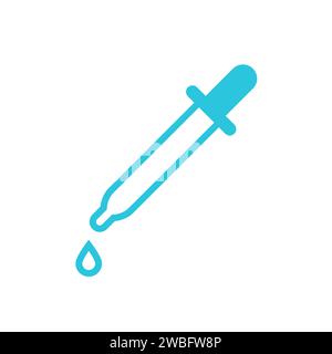 Pipette icon. From blue icon set. Stock Vector
