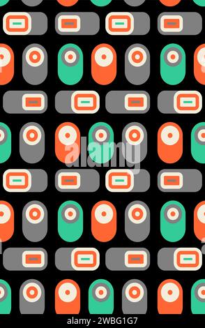 Sushi and rolls pattern seamless. food of traditional Japanese cuisine Stock Vector