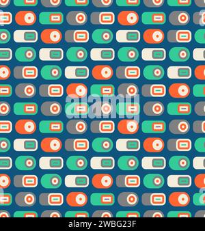Sushi and rolls pattern seamless. food of traditional Japanese cuisine Stock Vector