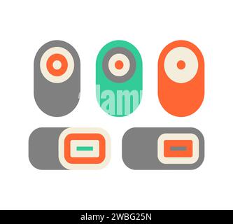 Sushi and rolls sign set icon of traditional Japanese cuisine Stock Vector