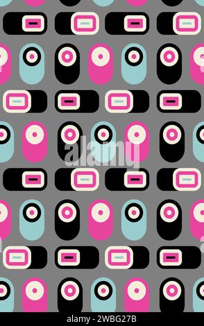 Sushi and rolls pattern seamless. food of traditional Japanese cuisine Stock Vector