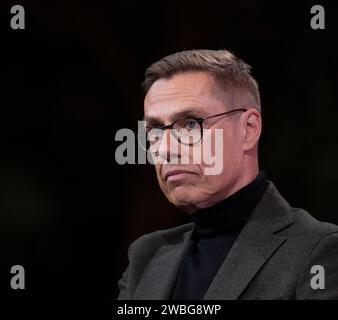 Alexander Stubb running for Presidency of the Republic of Finland in 2024 as the candidate of the National Coalition Party. Stock Photo