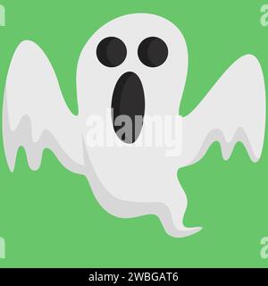 Happy Halloween day element background vector. Cute collection of spooky ghost, pumpkin, bat, candy, cat, skull, spider, grave, castle. Adorable hallo Stock Photo