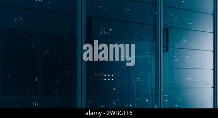 Server room for cloud computing, 3d rendering Stock Photo