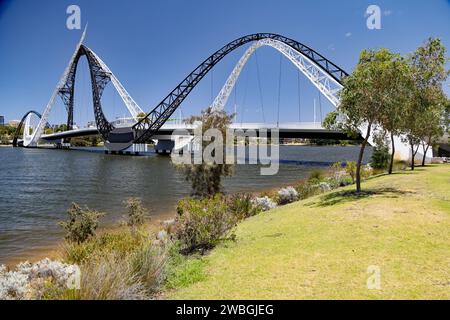 Matagarup Bridge, East Perth Western Australia Stock Photo