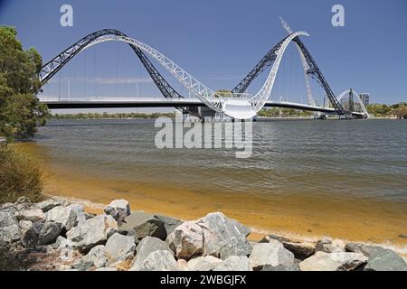 Matagarup Bridge, East Perth Western Australia Stock Photo