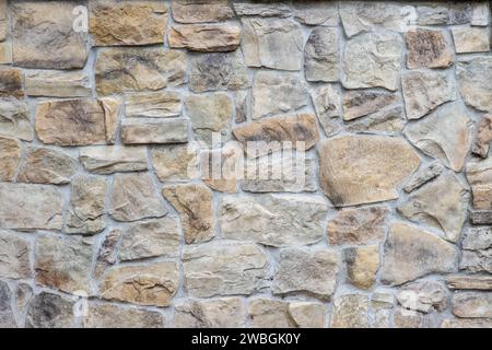 Photo of a stonewall for use as background texture and copy space. Stock Photo