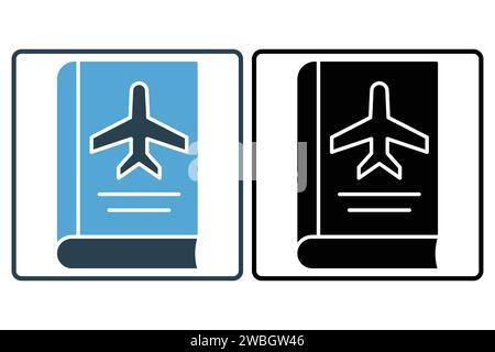 tourist guide icon. icon related to information for travelers. solid icon style. element illustration Stock Vector