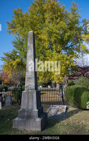 Hollywood Cemetery is a historic cemetery in Richmond, VA Stock Photo