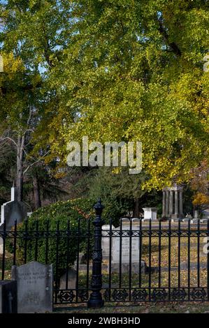 Hollywood Cemetery is a historic cemetery in Richmond, VA Stock Photo