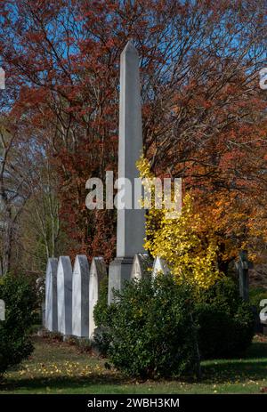 Hollywood Cemetery is a historic cemetery in Richmond, VA Stock Photo