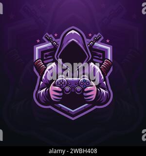 Gamer mascot esport logo design Stock Vector