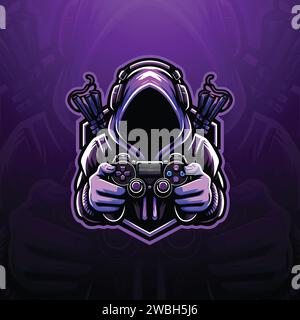 Gamer mascot esport logo design Stock Vector