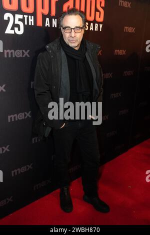 Ray Abruzzo attends HBO's 'The Sopranos' 25th anniversary celebration The Family Dinner at Da Nico Ristorante in New York on January 10, 2024 Stock Photo