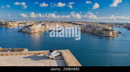 Grand Harbor in Valletta, Malta Stock Photo