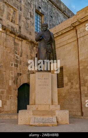 Paul Boffa Monument in Valletta, Malta Stock Photo