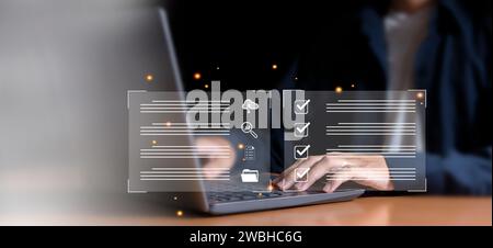 document management organizing organizational information document visualization record management Efficient online document file information software Stock Photo