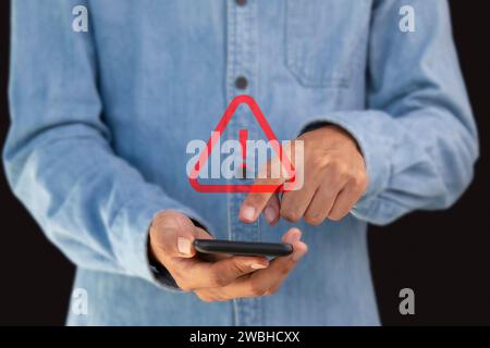 Error warning 404 Page not found Warning Network problems Stock Photo