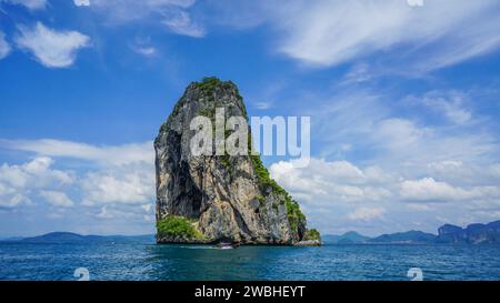 Beautiful beach of Koh Poda island in Krabi province, Thailand. Beautiful idyllic seascape and white sand is one of the most relaxing places on the pl Stock Photo
