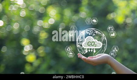 The carbon neutral concept reduces CO2 emissions, reducing global