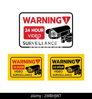 Set of CCTV Secure Cam Logo Vector Design Vintage Illustration, Surveillance Protection, CCTV Guard Stock Vector