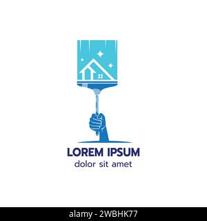 House Cleaning logo designs concept,House Cleaning Service Logo creative logo template on white background vector  illustration Stock Vector