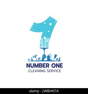 House Cleaning logo designs concept,House Cleaning Service Logo creative logo template on white background vector  illustration Stock Vector