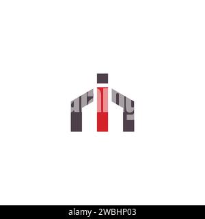 MI Logo Simple and strong design. Letter MI Logo Stock Vector