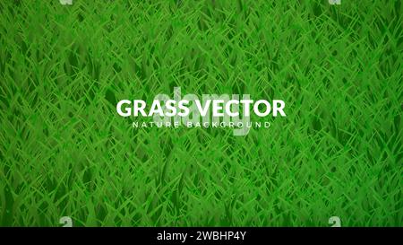 Green grass background texture. Eps file vector design Stock Vector